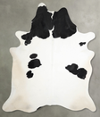 Black and White XX-Large Brazilian Cowhide Rug 8'6"H x 6'11"W #A54340 by Hudson Hides