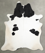 Black and White XX-Large Brazilian Cowhide Rug 8'6"H x 6'11"W #A54340 by Hudson Hides