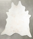Ivory with Beige XX-Large Brazilian Cowhide Rug 9'1"H x 7'4"W #A54341 by Hudson Hides