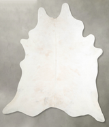 Ivory with Beige XX-Large Brazilian Cowhide Rug 9'1"H x 7'4"W #A54341 by Hudson Hides