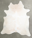 Ivory with Beige XX-Large Brazilian Cowhide Rug 8'2"H x 6'7"W #A54342 by Hudson Hides