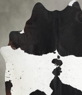 Chocolate and White X-Large Brazilian Cowhide Rug 7'1"H x 6'7"W #A54343 by Hudson Hides