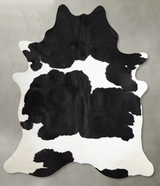 Black and White XX-Large Brazilian Cowhide Rug 7'10"H x 6'6"W #A54344 by Hudson Hides
