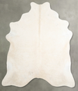 Solid White X-Large Brazilian Cowhide Rug 7'2"H x 6'5"W #A54345 by Hudson Hides