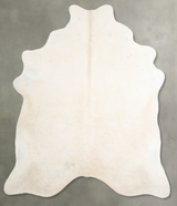 Solid White X-Large Brazilian Cowhide Rug 7'2"H x 6'5"W #A54345 by Hudson Hides