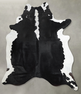 Black and White XX-Large Brazilian Cowhide Rug 7'8"H x 6'9"W #A54346 by Hudson Hides