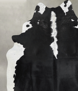 Black and White XX-Large Brazilian Cowhide Rug 7'8"H x 6'9"W #A54346 by Hudson Hides