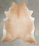 Beige XX-Large Brazilian Cowhide Rug 8'8"H x 7'6"W #A54353 by Hudson Hides