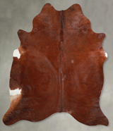 Solid Brown X-Large Brazilian Cowhide Rug 6'10"H x 6'1"W #A54354 by Hudson Hides