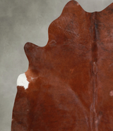 Solid Brown X-Large Brazilian Cowhide Rug 6'10"H x 6'1"W #A54354 by Hudson Hides