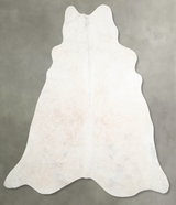 Ivory with Beige XX-Large Brazilian Cowhide Rug 7'4"H x 7'6"W #A54355 by Hudson Hides