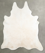 Ivory with Beige XX-Large Brazilian Cowhide Rug 8'5"H x 7'1"W #A54359 by Hudson Hides