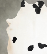 Black and White XX-Large Brazilian Cowhide Rug 7'7"H x 6'9"W #A54362 by Hudson Hides