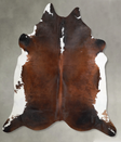 Chocolate and White XX-Large Brazilian Cowhide Rug 8'4"H x 7'8"W #A54364 by Hudson Hides