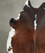 Chocolate and White XX-Large Brazilian Cowhide Rug 8'4"H x 7'8"W #A54364 by Hudson Hides