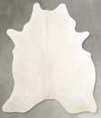 Ivory with Beige X-Large Brazilian Cowhide Rug 7'7"H x 6'3"W #A54365 by Hudson Hides