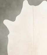 Ivory with Beige X-Large Brazilian Cowhide Rug 7'7"H x 6'3"W #A54365 by Hudson Hides