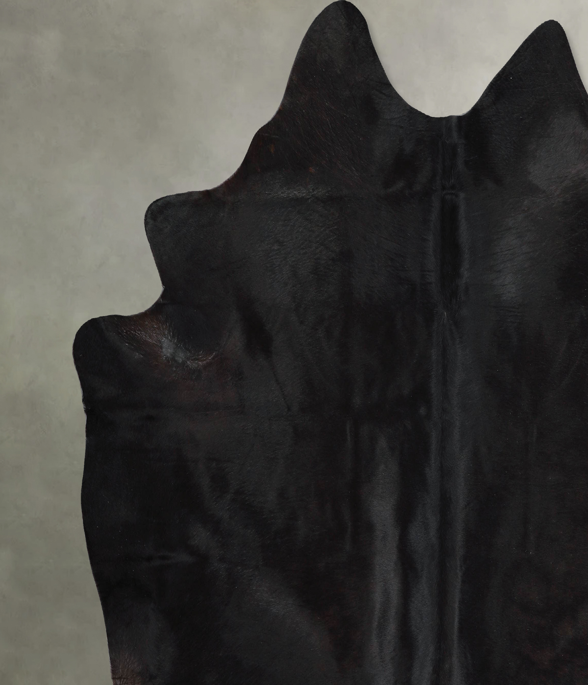 Solid Black XX-Large Brazilian Cowhide Rug 7'1"H x 7'1"W #A54372 by Hudson Hides