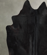 Solid Black XX-Large Brazilian Cowhide Rug 7'1"H x 7'1"W #A54372 by Hudson Hides