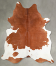 Brown and White X-Large Brazilian Cowhide Rug 7'7"H x 6'6"W #A54377 by Hudson Hides