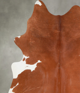 Brown and White X-Large Brazilian Cowhide Rug 7'7"H x 6'6"W #A54377 by Hudson Hides