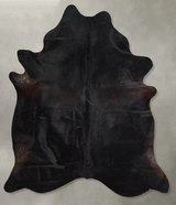 Solid Black X-Large Brazilian Cowhide Rug 7'7"H x 6'6"W #A54379 by Hudson Hides
