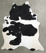 Black and White XX-Large Brazilian Cowhide Rug 8'11"H x 6'11"W #A54381 by Hudson Hides