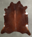 Solid Brown XX-Large Brazilian Cowhide Rug 8'3"H x 8'2"W #A54387 by Hudson Hides