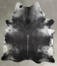 Salt and Pepper Black XX-Large Brazilian Cowhide Rug 8'7"H x 6'10"W #A54389 by Hudson Hides