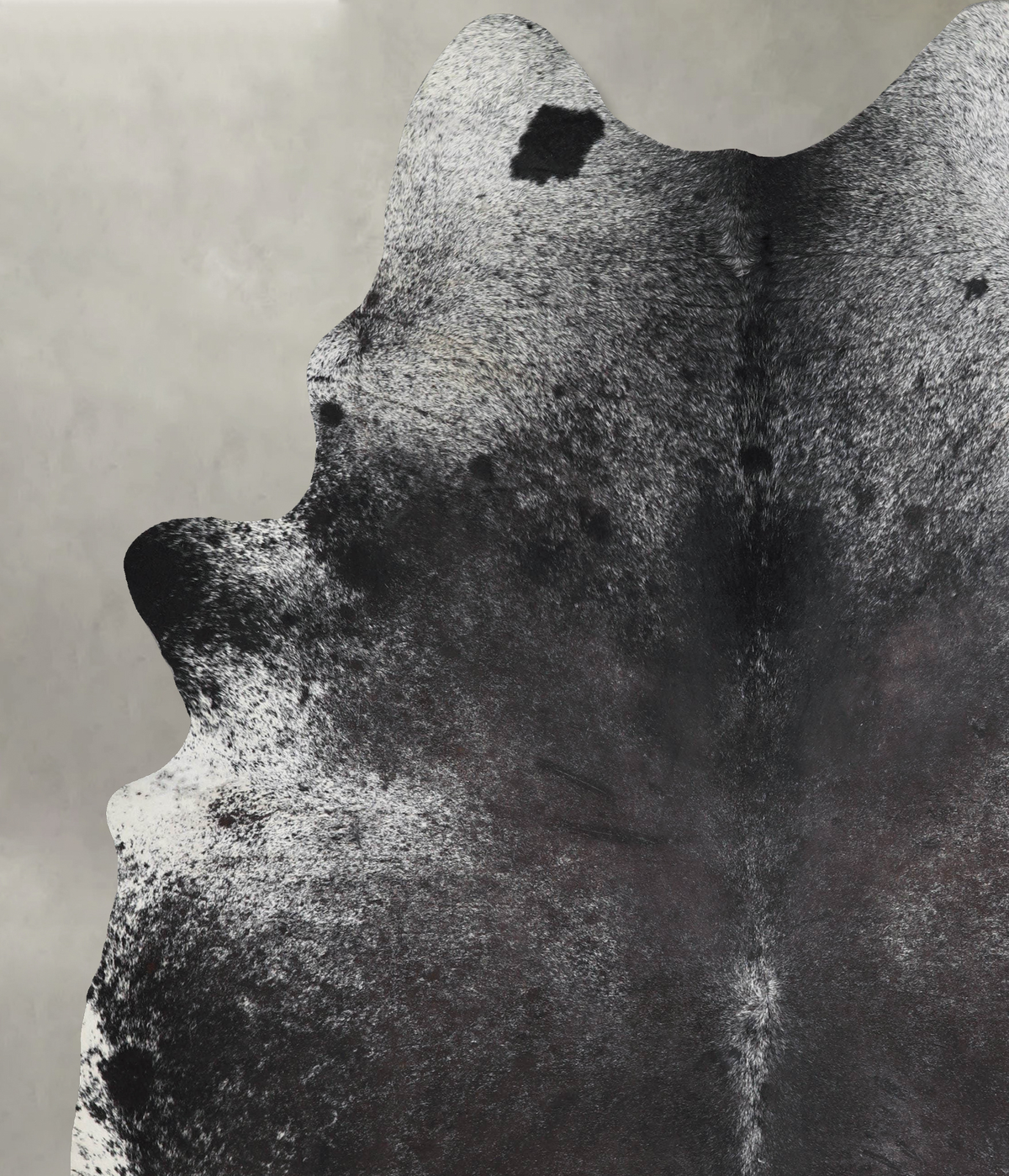 Salt and Pepper Black XX-Large Brazilian Cowhide Rug 8'7"H x 6'10"W #A54389 by Hudson Hides
