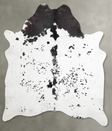 Chocolate and White X-Large Brazilian Cowhide Rug 7'7"H x 6'3"W #A54391 by Hudson Hides