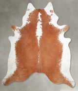 Brown and White Regular XX-Large Brazilian Cowhide Rug 7'11"H x 7'6"W #A54395 by Hudson Hides