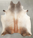Grey with Beige XX-Large Brazilian Cowhide Rug 7'10"H x 6'10"W #A54399 by Hudson Hides