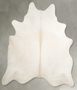Ivory with Beige XX-Large Brazilian Cowhide Rug 7'11"H x 7'2"W #A54401 by Hudson Hides