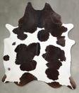 Chocolate and White X-Large Brazilian Cowhide Rug 7'10"H x 6'5"W #A54404 by Hudson Hides
