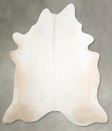 Ivory with Beige XX-Large Brazilian Cowhide Rug 8'0"H x 7'6"W #A54405 by Hudson Hides