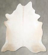 Ivory with Beige XX-Large Brazilian Cowhide Rug 8'0"H x 7'6"W #A54405 by Hudson Hides