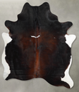 Chocolate and White XX-Large Brazilian Cowhide Rug 7'10"H x 6'5"W #A54411 by Hudson Hides