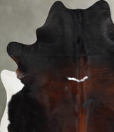 Chocolate and White XX-Large Brazilian Cowhide Rug 7'10"H x 6'5"W #A54411 by Hudson Hides
