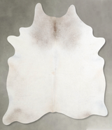 Ivory with Beige X-Large Brazilian Cowhide Rug 7'5"H x 6'0"W #A54412 by Hudson Hides
