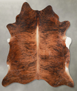 Medium Brindle X-Large Brazilian Cowhide Rug 7'3"H x 6'8"W #A54415 by Hudson Hides