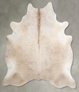 Champagne X-Large Brazilian Cowhide Rug 6'9"H x 6'6"W #A54418 by Hudson Hides