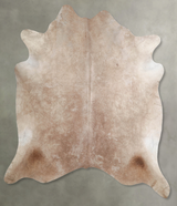 Taupe XX-Large Brazilian Cowhide Rug 7'3"H x 7'1"W #A54420 by Hudson Hides