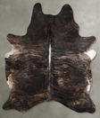 Dark Brindle XX-Large Brazilian Cowhide Rug 8'0"H x 6'5"W #A54422 by Hudson Hides