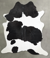 Black and White X-Large Brazilian Cowhide Rug 7'3"H x 6'3"W #A54424 by Hudson Hides