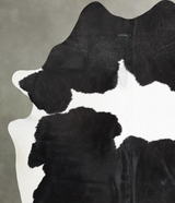 Black and White X-Large Brazilian Cowhide Rug 7'3"H x 6'3"W #A54424 by Hudson Hides