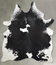 Black and White XX-Large Brazilian Cowhide Rug 8'1"H x 6'3"W #A54425 by Hudson Hides