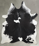 Black and White XX-Large Brazilian Cowhide Rug 8'1"H x 6'3"W #A54425 by Hudson Hides