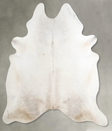 Grey with Beige XX-Large Brazilian Cowhide Rug 7'10"H x 6'10"W #A54427 by Hudson Hides