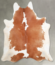 Brown and White Regular XX-Large Brazilian Cowhide Rug 7'7"H x 6'9"W #A54428 by Hudson Hides
